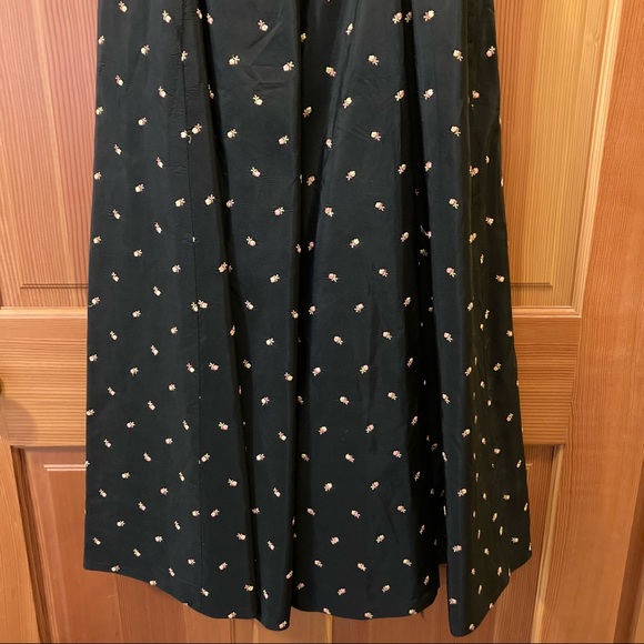 FABULOUS vintage rose bud taffeta dress, size S - Picture 5 of 11